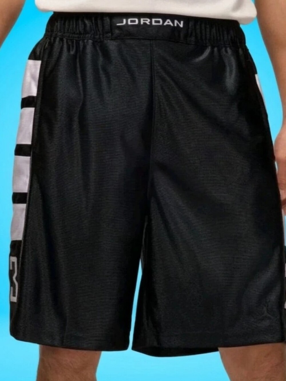 Jordan Brooklyn Cat Scratch Black White Shorts